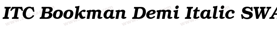 ITC Bookman Demi Italic SWA字体转换